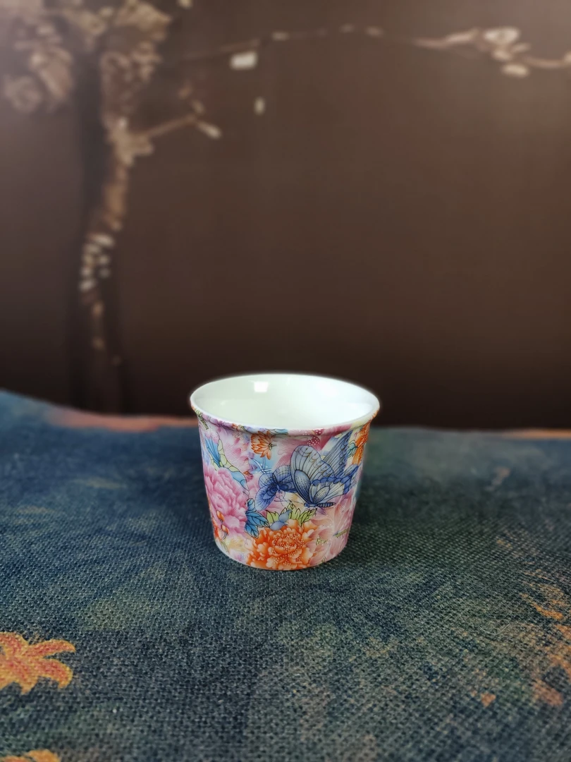 G1811-万花珐琅彩主人杯茶杯
