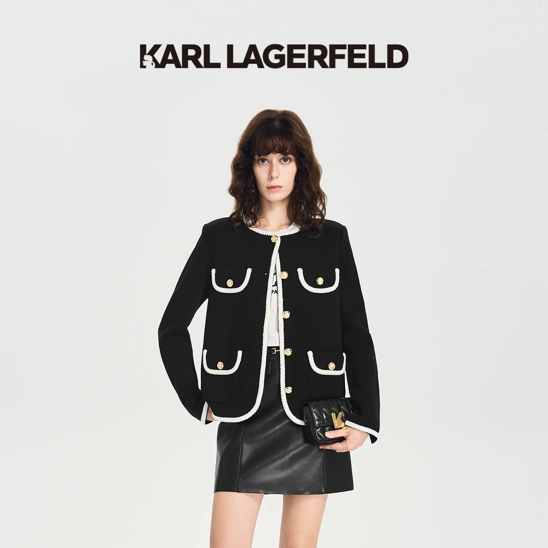 【诗语专属】KARLLAGERFELD秋季新款短外套老佛爷M26E1535