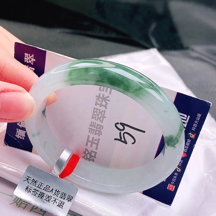 翡翠未镶嵌手镯缅甸天然a货翡翠手镯55贵