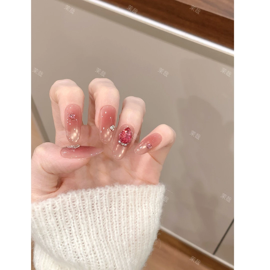 茉哉CC【赐福】纯手工定制美甲拆卸穿戴甲A5218