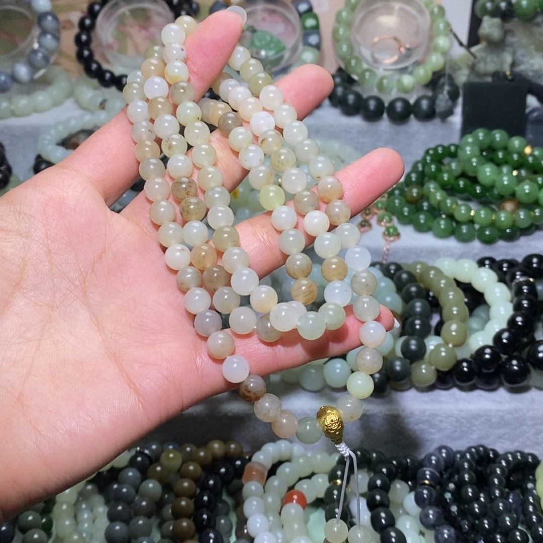 和田玉未镶嵌手链