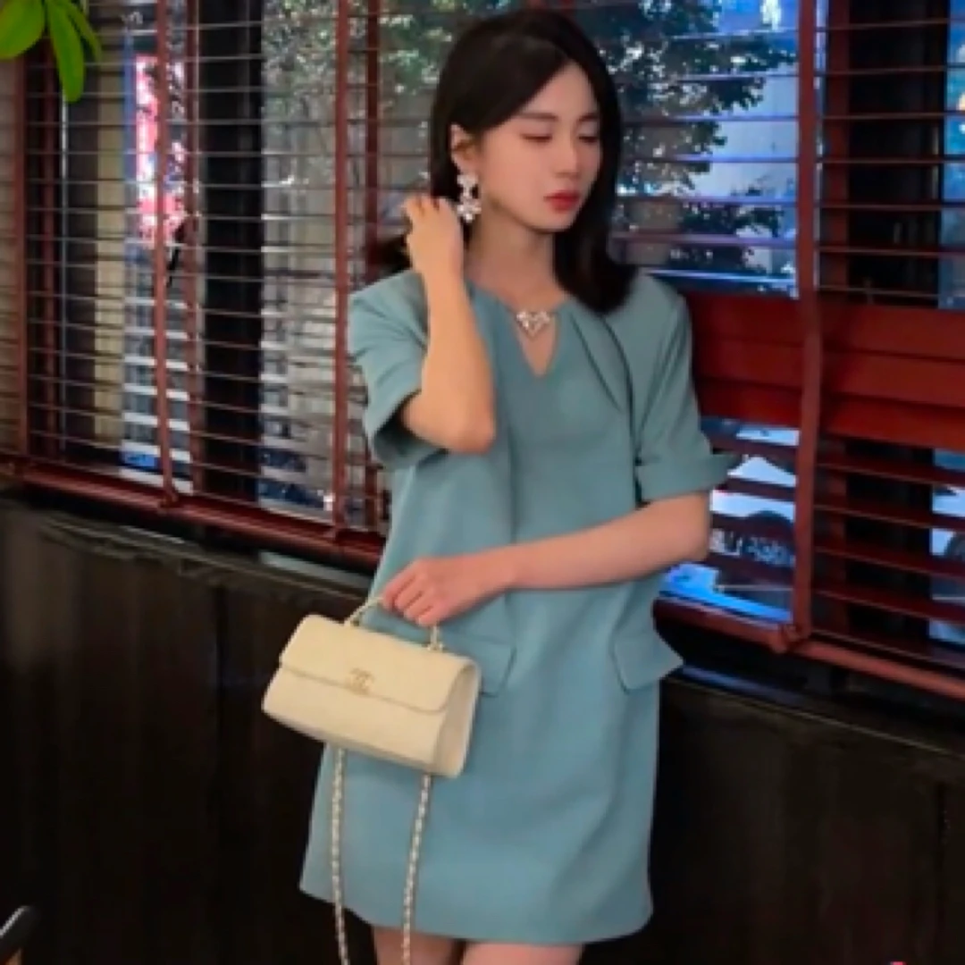 【猫本家】桃子深松绿连衣裙