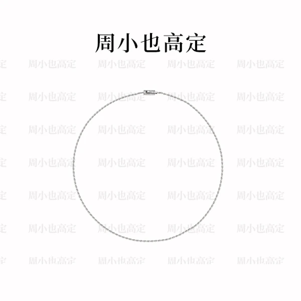 吊坠925银 麻花项圈欧美轻奢简约素款文艺精致休闲百搭项链