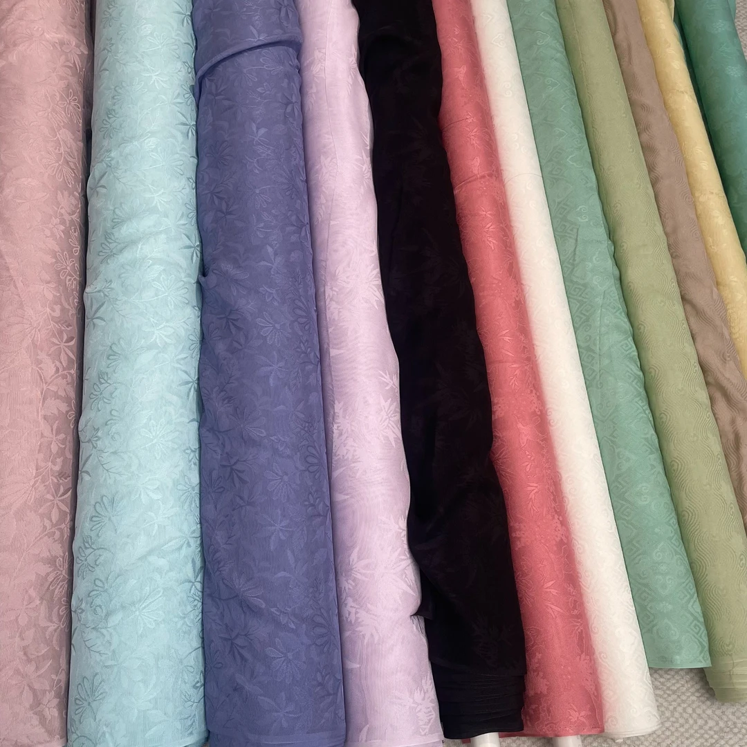 【三经绞罗】100分桑蚕丝1.1米门幅高级丝绸服装定制面料