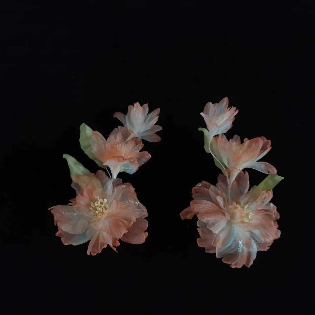 烫花.锦鲤色前尘梦汉服配饰烫花锦鲤色