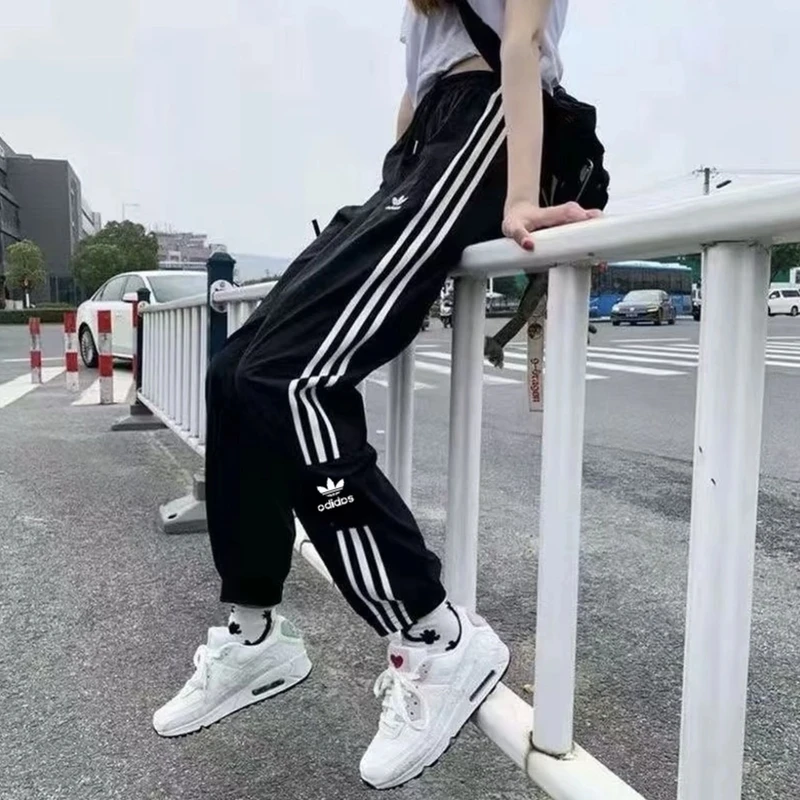 【奥莱撤柜】夏季速干裤 情侣款梭织修身刺绣运动裤-2510