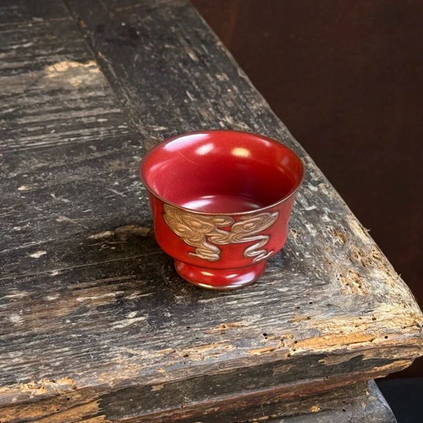 宫墙红原矿老岩泥祥云茶杯品茗杯祥云主人杯