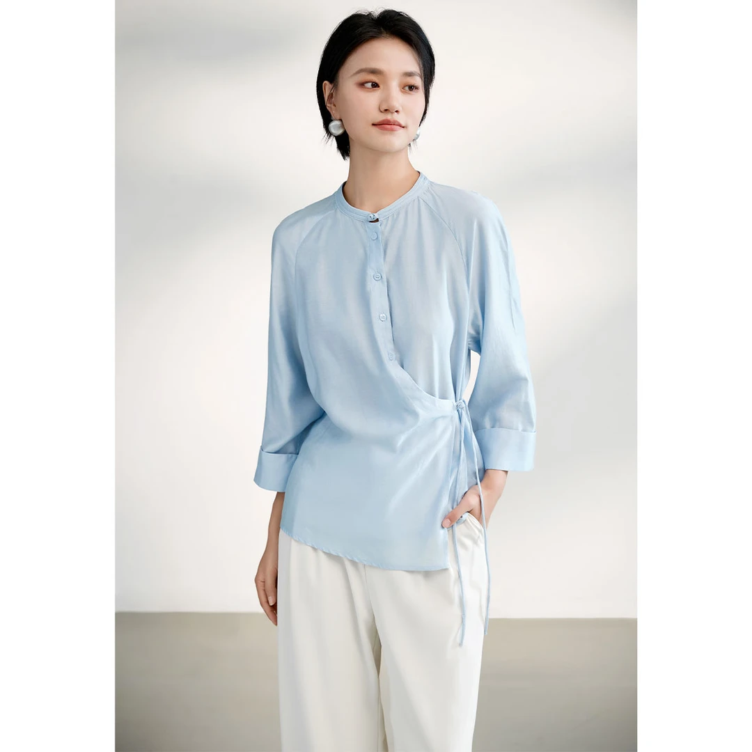 IHIMI/海谧【直播】中国风新中式衬衣春季新款洋气百搭简约衬衫