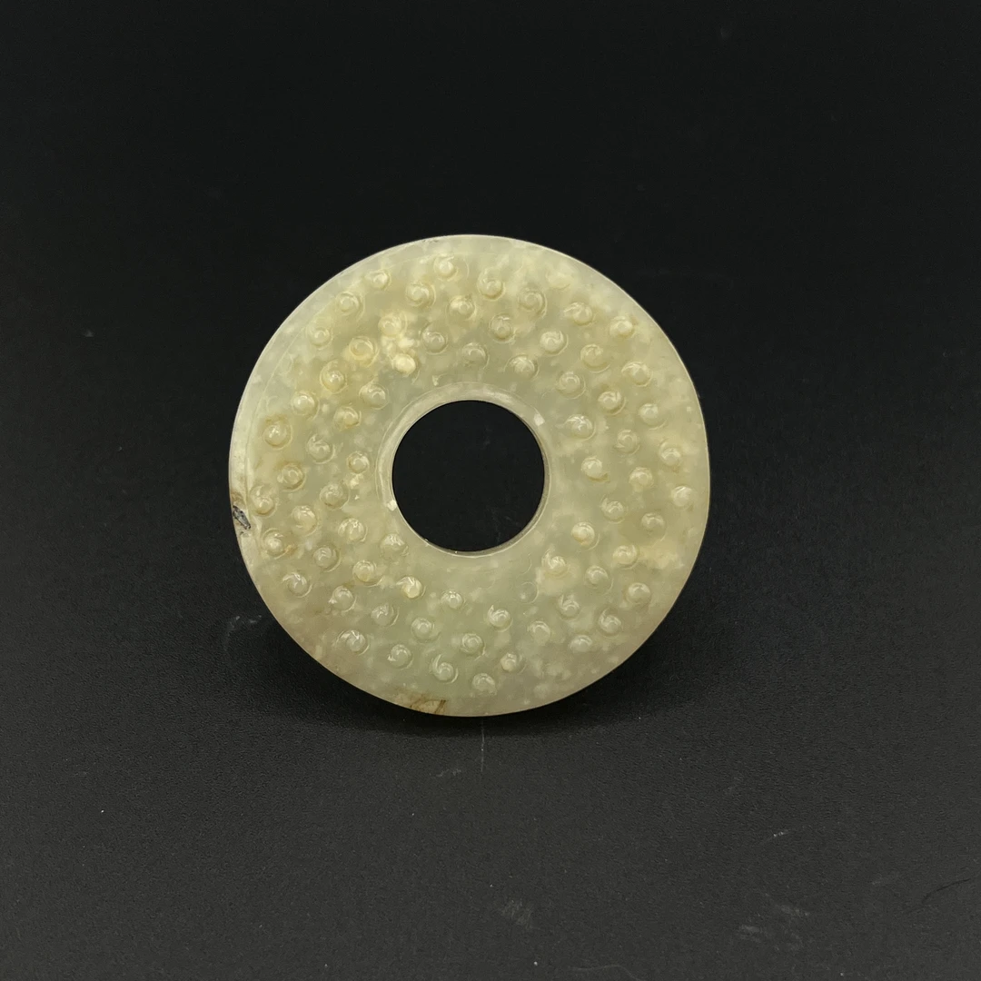 "明代和田玉璧/ DL037042/ 古玩/收藏/德州文物"