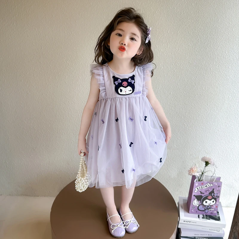 女童夏装连衣裙2025新款夏季儿童网纱裙子洋气女宝宝库洛米公主裙