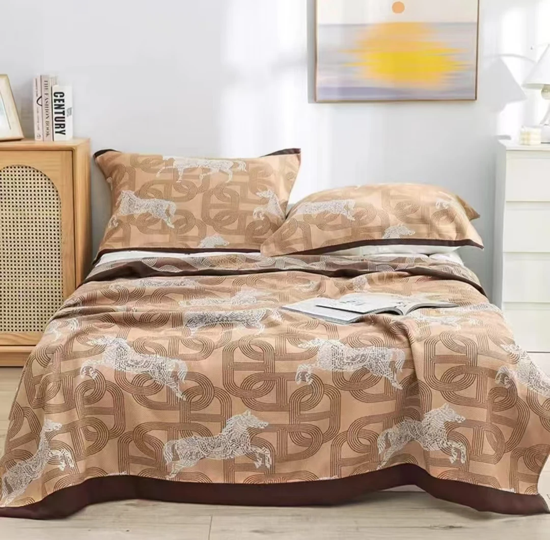 [马到成功]-2.3*2.5-新款高端A类舒适透气床盖床单柔软精梳加厚