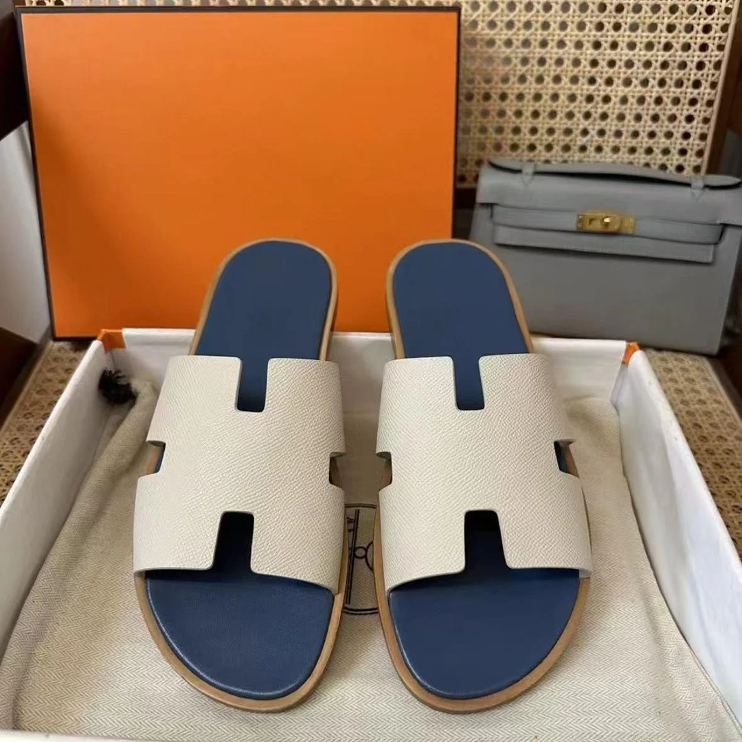 锡芝班拿夏季真皮牛皮潮牌男士英伦百搭外穿精品凉鞋H拖鞋