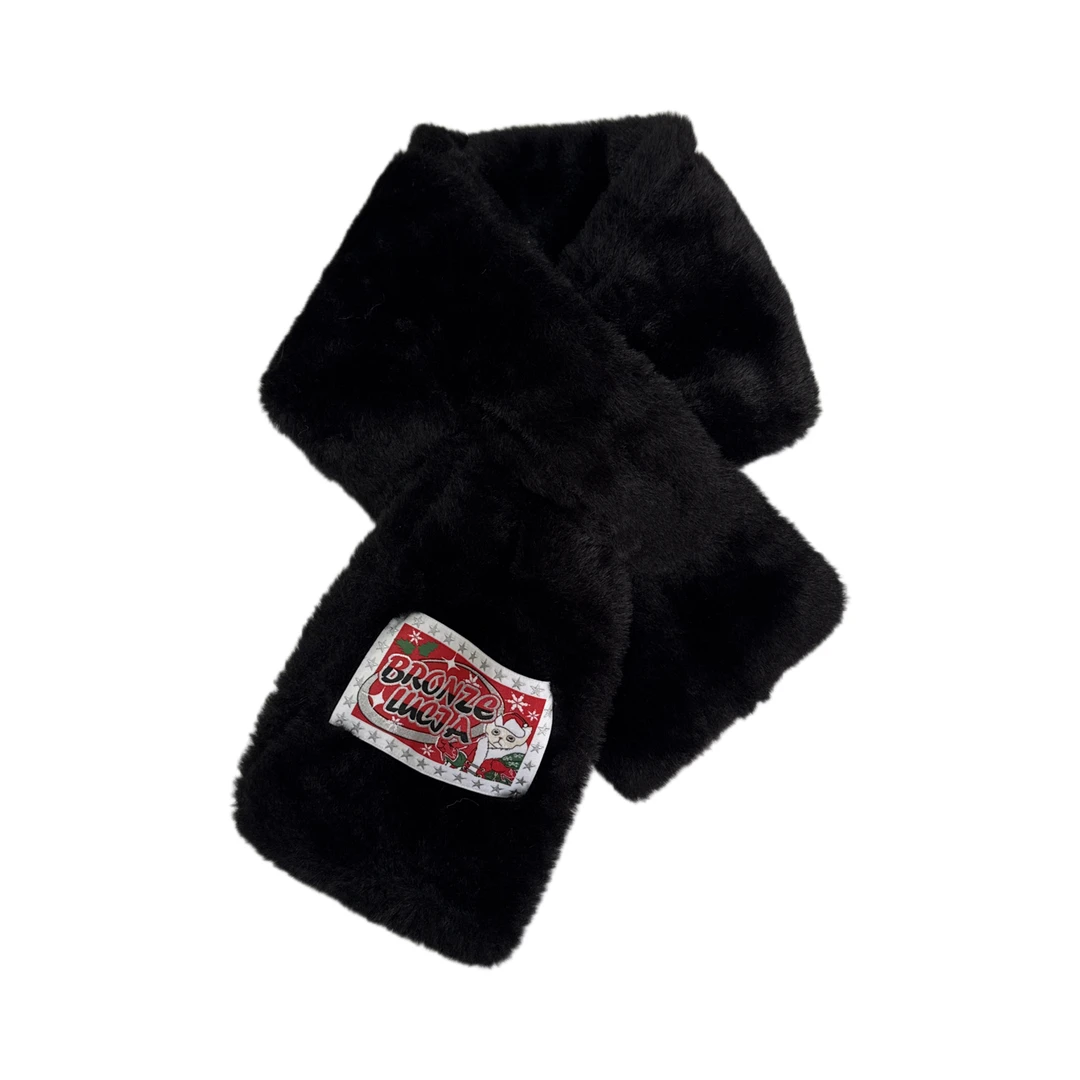 Bronze Lucia毛绒简约围巾