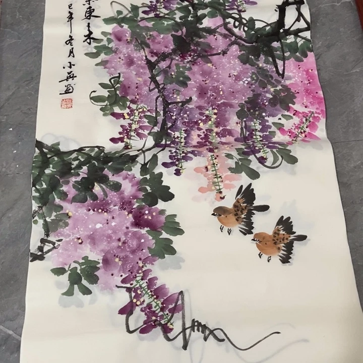 枕书斋画廊的直播间