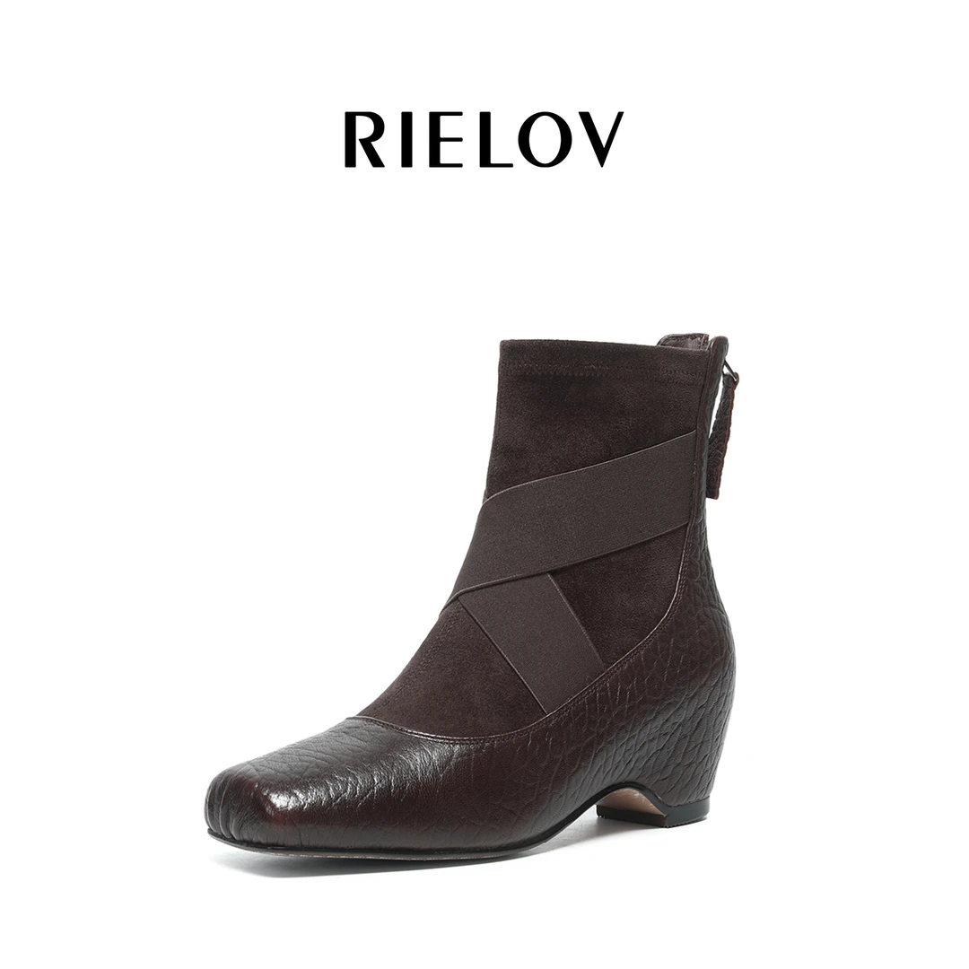 【RIELOV●秀儿●芭蕾舞者】增高1+4cm时尚潮流百搭女士时装靴5503