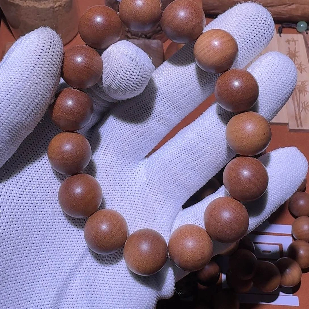 檀香木1.5×15颗满纹老料沉水