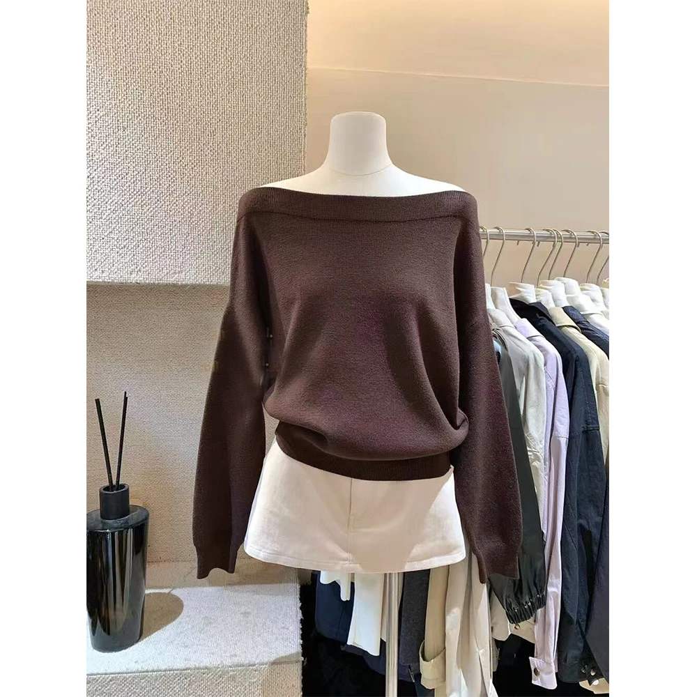 大爱这一款’ 多穿法get【6-8运补】 韩女松弛感‌露肩针织衫