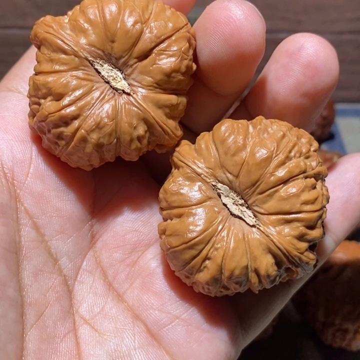 文玩核桃把件45凹底南瓜