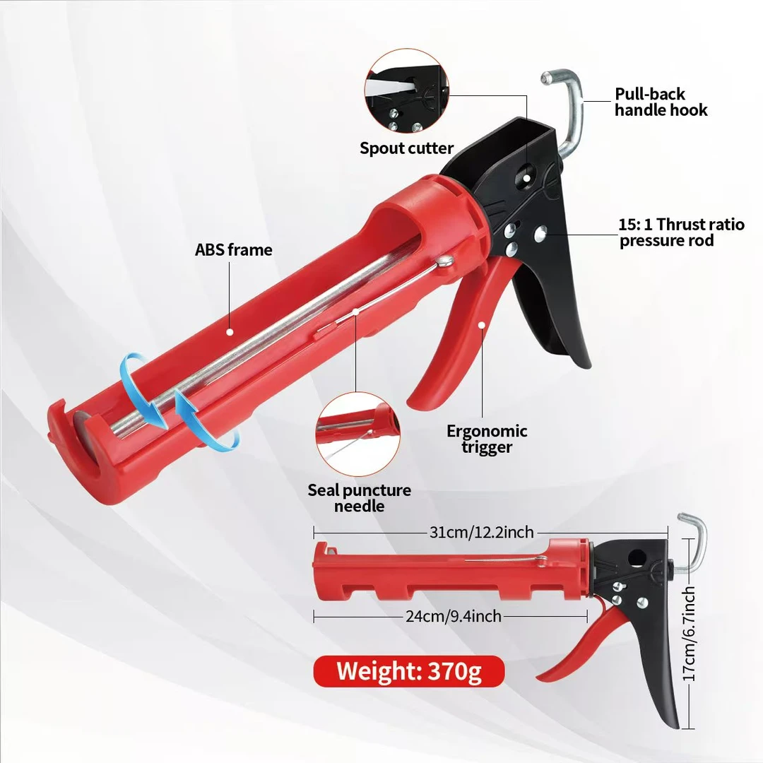 挑战全网制动断胶功能永不失效的胶枪玻璃胶枪带制动断胶功能胶枪