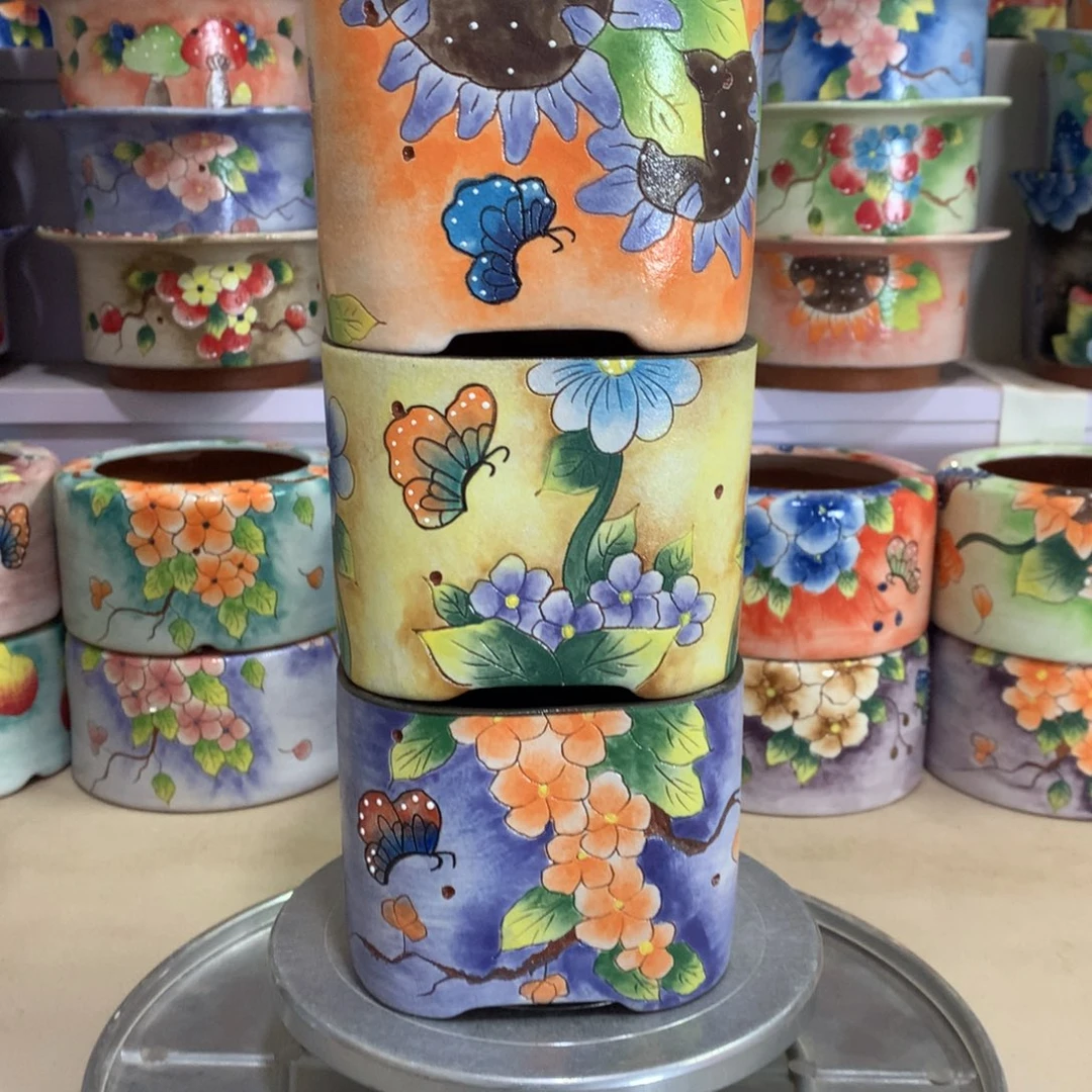 福利花盆，手绘花盆