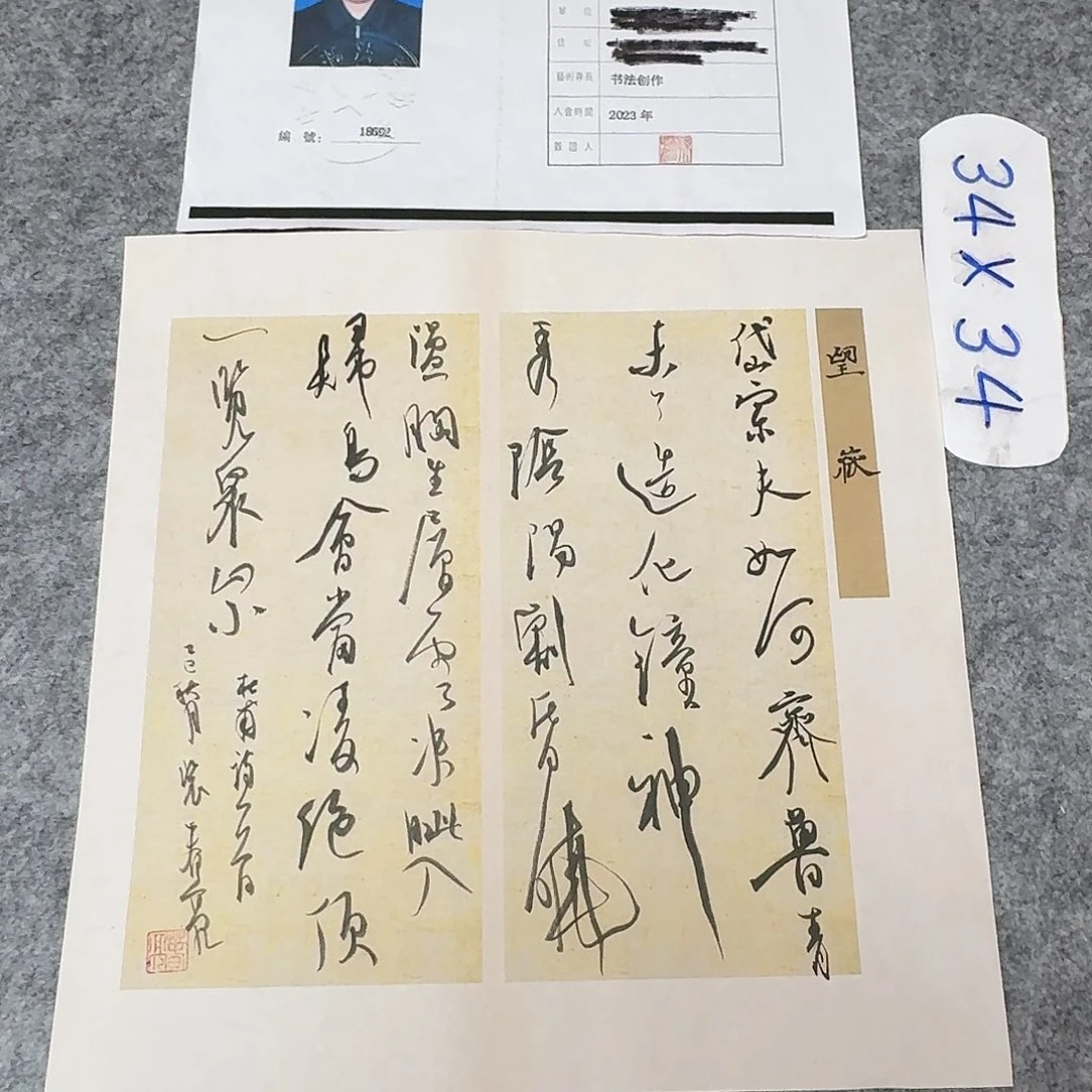 书法中书裴春亮34×34
