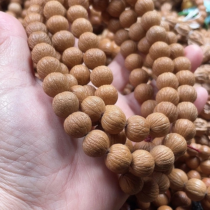 猴头核桃手串1.3麒麟纹同尺磨盘风羽