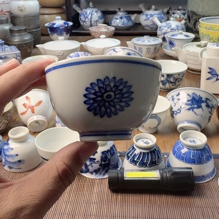 青花瓷器杯子茶具