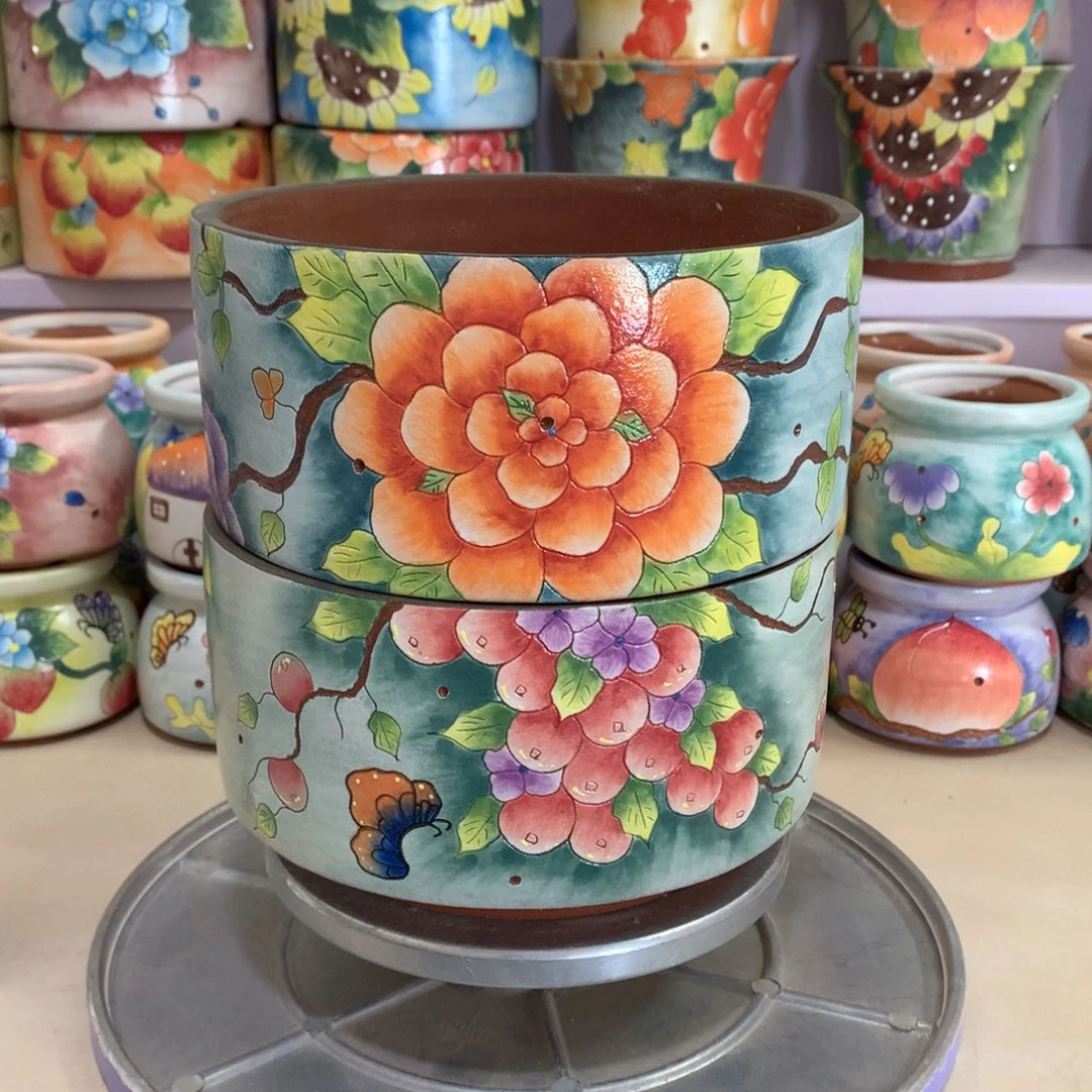福利花盆，手绘花盆