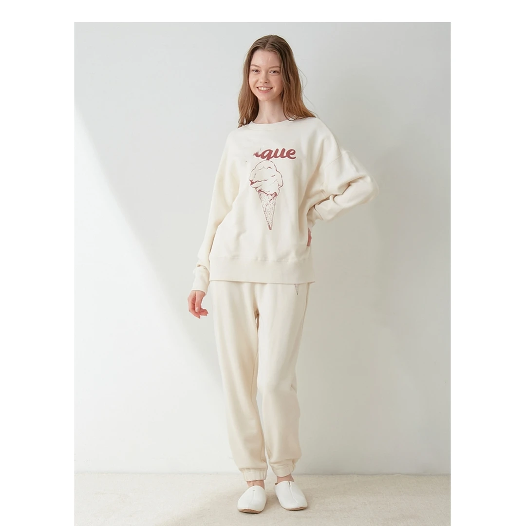 【Montendre】G 秋季新款 男女同款家居服冰淇淋小熊睡衣睡裤套装