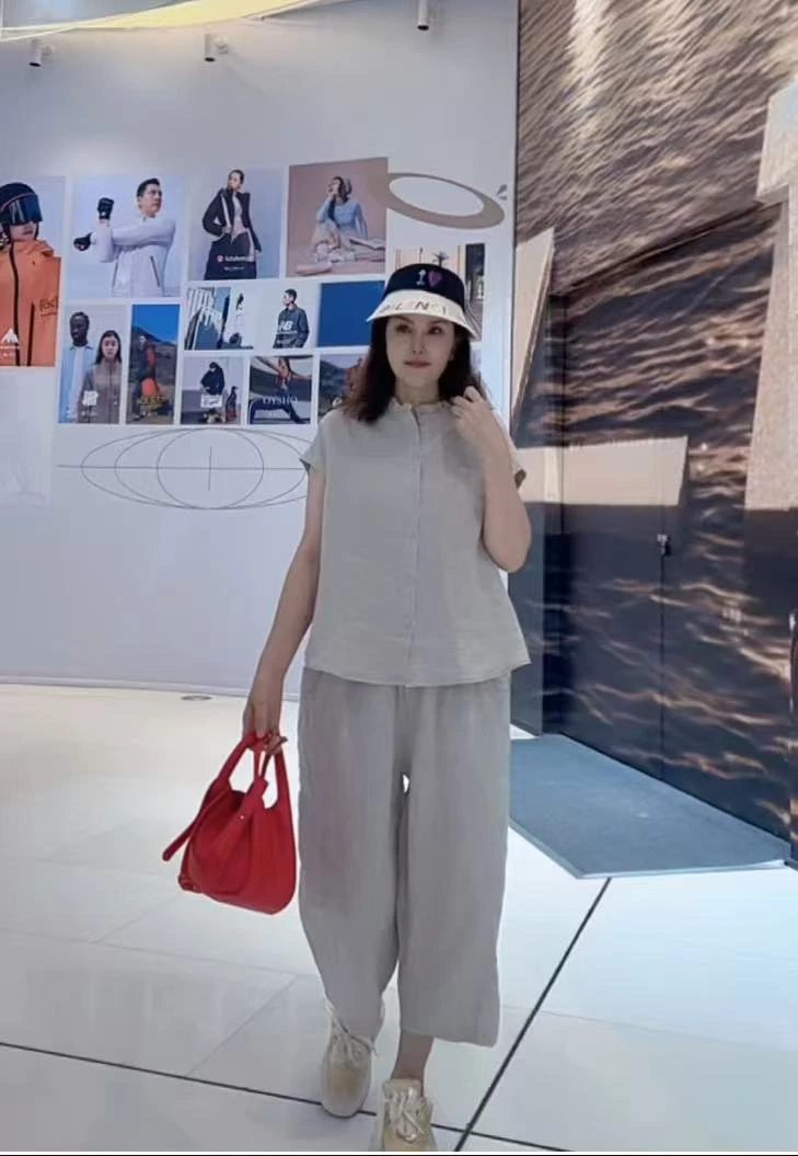 复古风2025新款洋气时尚宽松休闲裤子显瘦气质运动百搭夏季