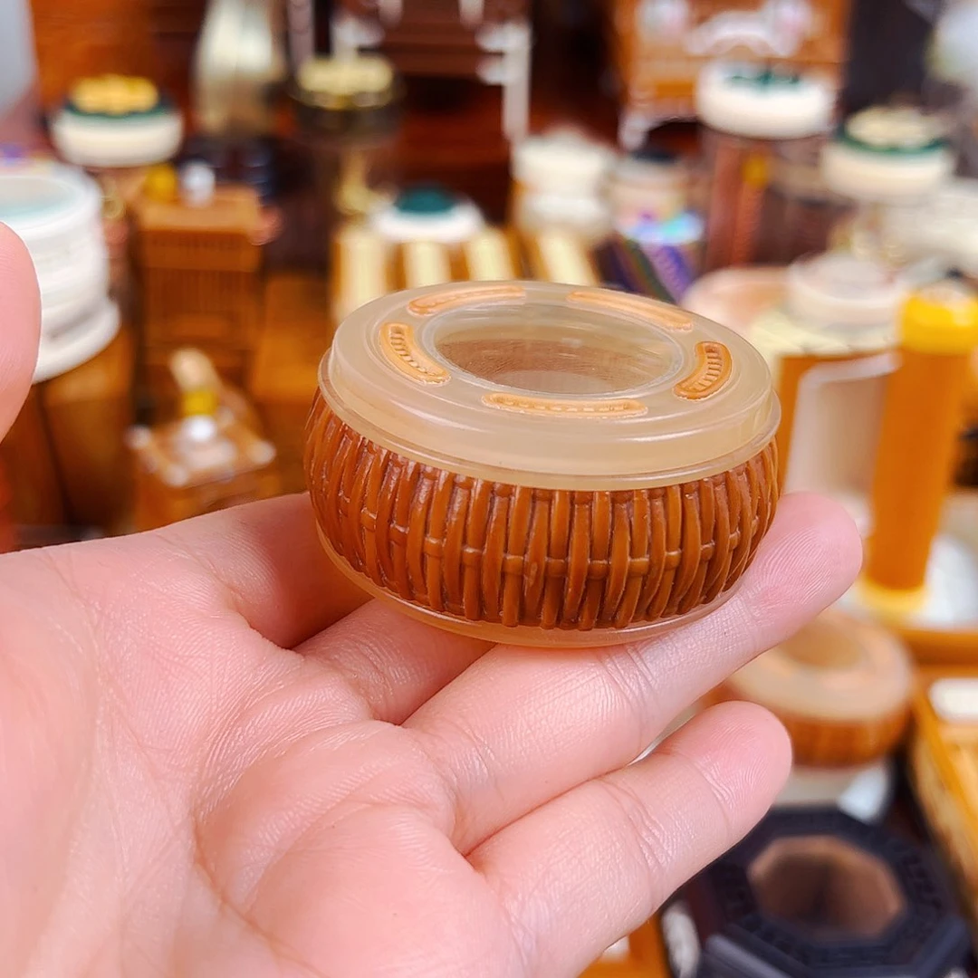 竹福利款掌中宝橄榄竹编纹万体➕竹蛉