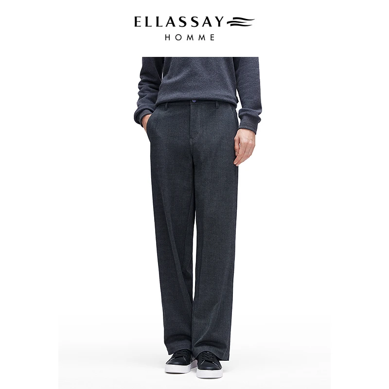 【可机洗】ELLASSAY歌力思男装25年新款弹力舒适直筒裤EME364K01600
