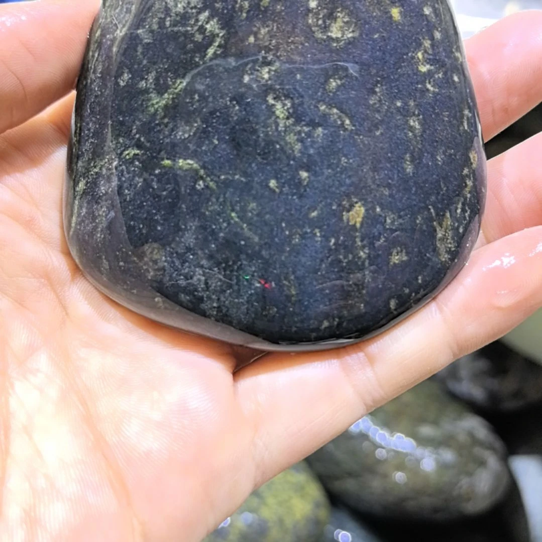 黑***鱼木藏玉药王石原石一个