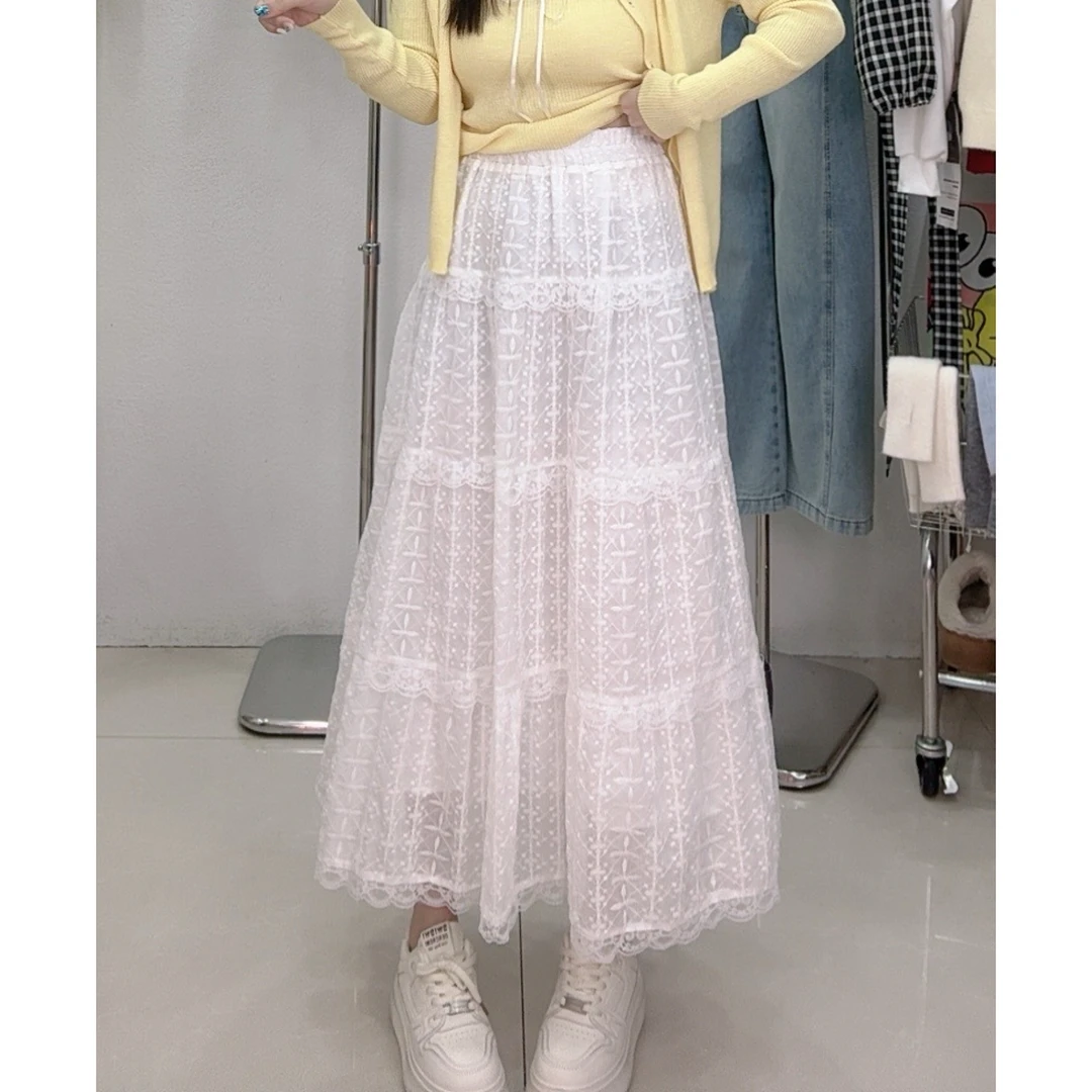 2212全绣蕾丝纱半裙