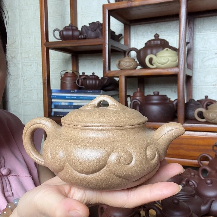 用***8紫砂茶壶仿古400cc精工半手工