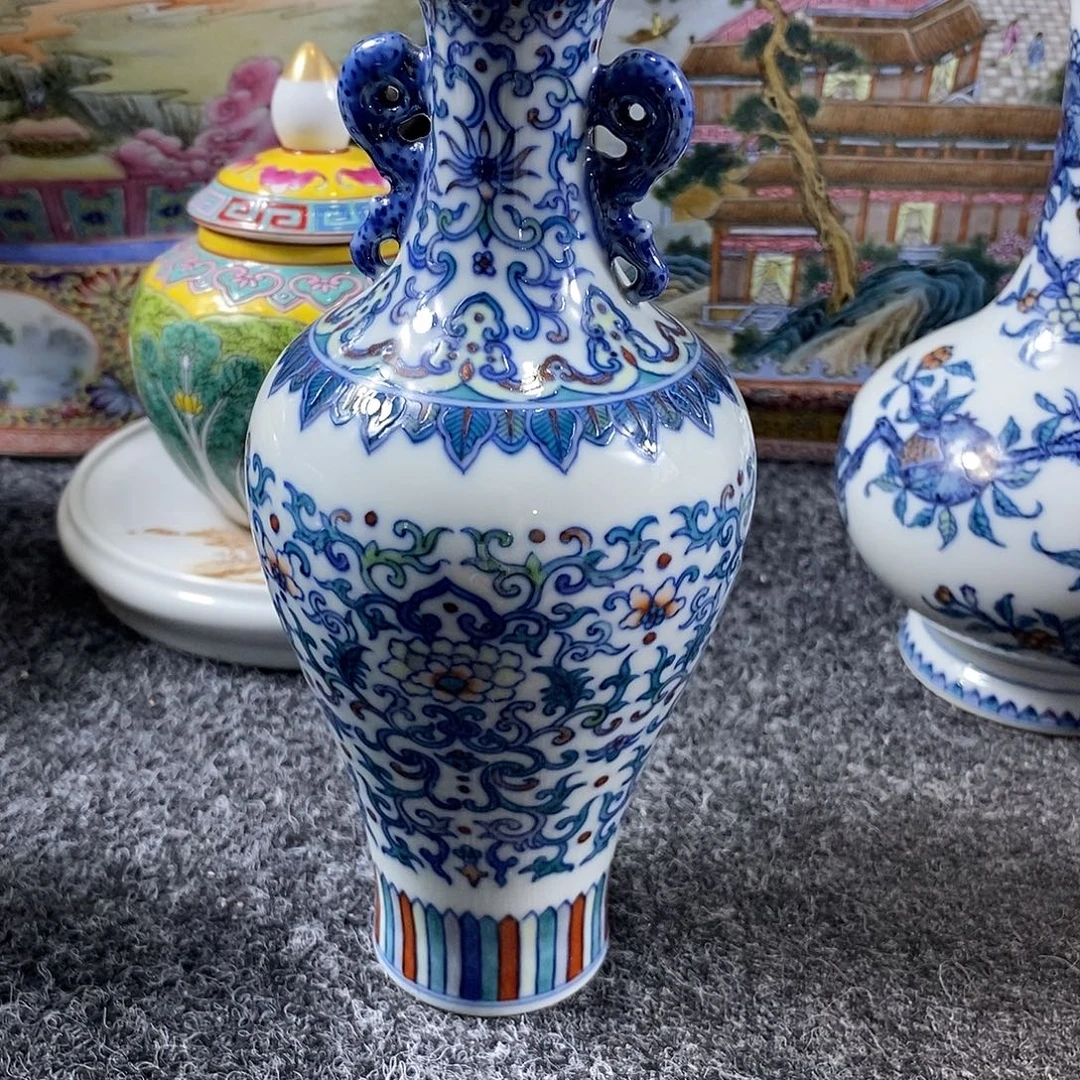 边***缘陶瓷手工手绘陶瓷摆件工艺品