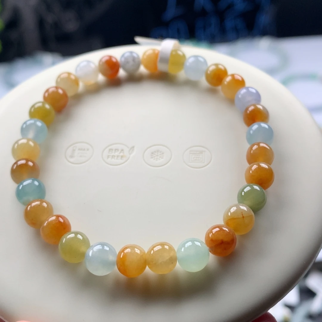 翡翠未镶嵌手链卡6.3