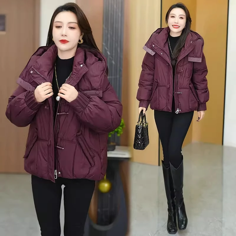 今年流行棉服女冬季新款时髦洋气宽松显瘦连帽加厚保暖棉袄外套潮