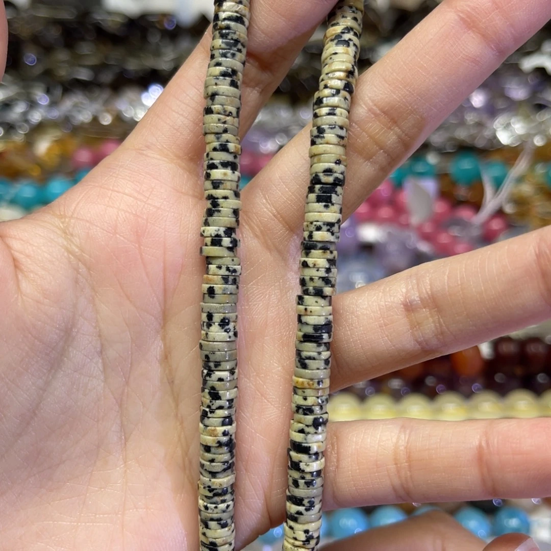 玛瑙/玉髓散珠天然斑点石卡6加长条38厘米