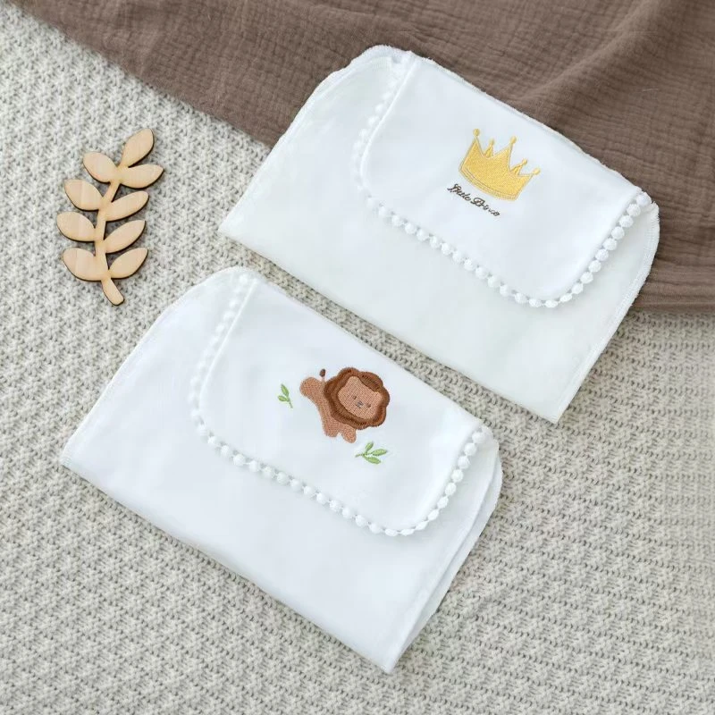 呵儿特heerte-纯棉纱布吸汗巾儿童卡通刺绣