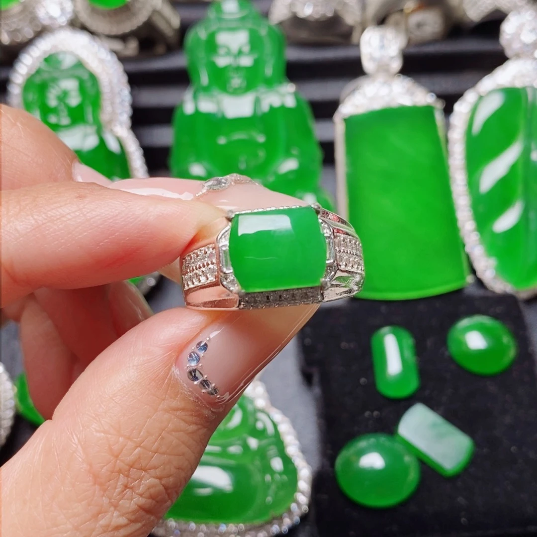 未镶嵌戒指翡翠天然翡翠正品