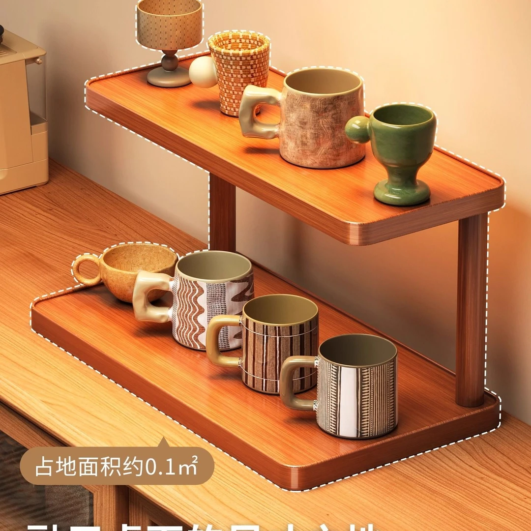 桌面置物架杯子收纳架子餐桌台面水杯咖啡杯茶具桌上小型杯架yj