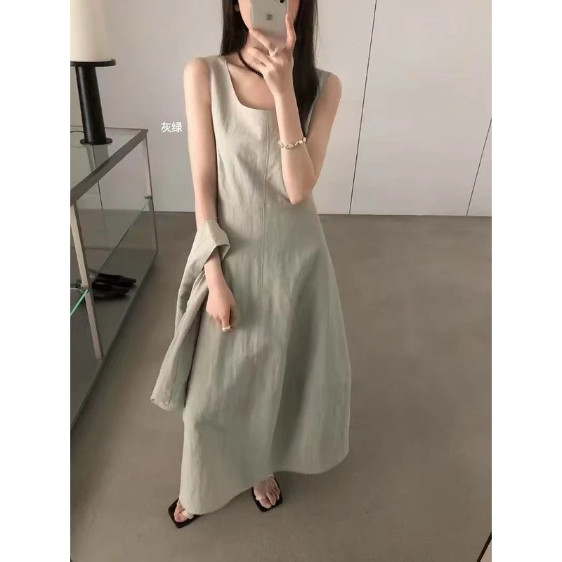 【NO退NO换】韩系高级感显瘦背心连衣裙8620