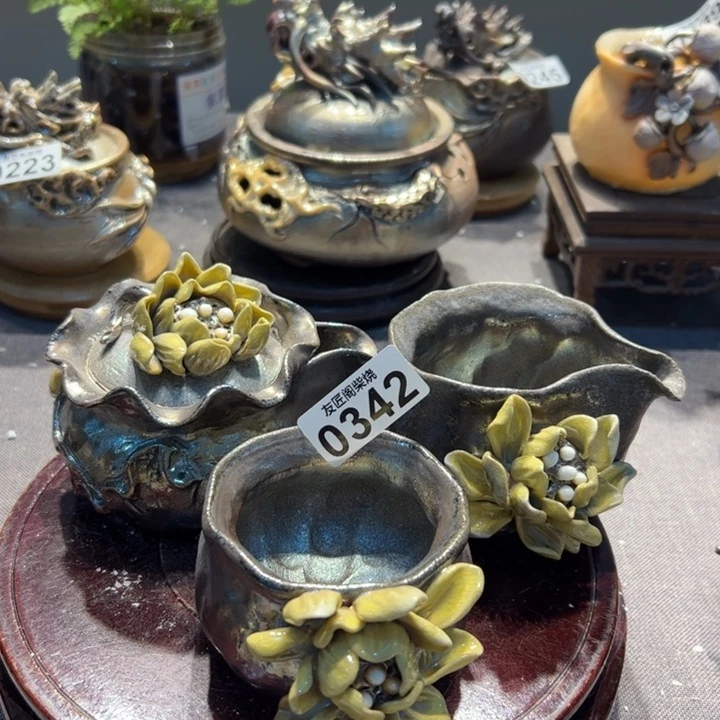 柴烧茶器，纯手工制作