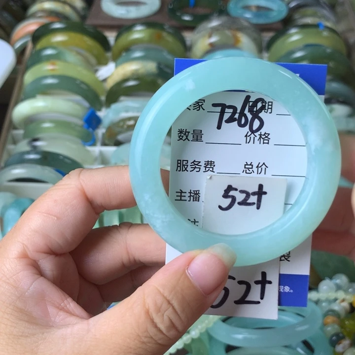 未镶嵌蛇纹石玉手镯7268