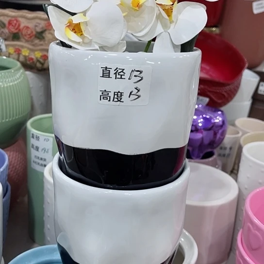 多肉绿植陶瓷花盆9.9包邮，有孔