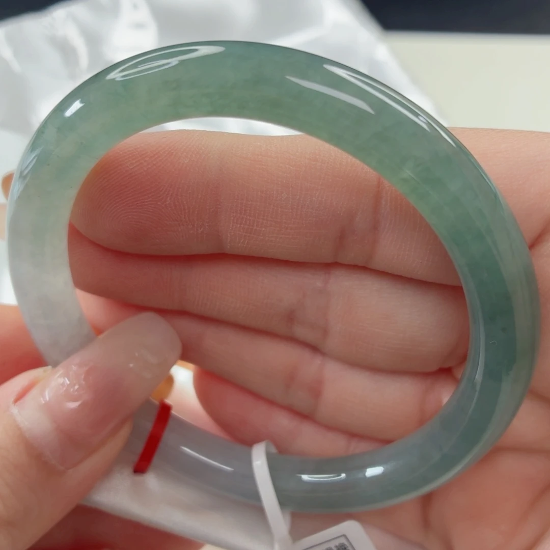 翡翠未镶嵌手镯缅甸天然A货翡翠55.1