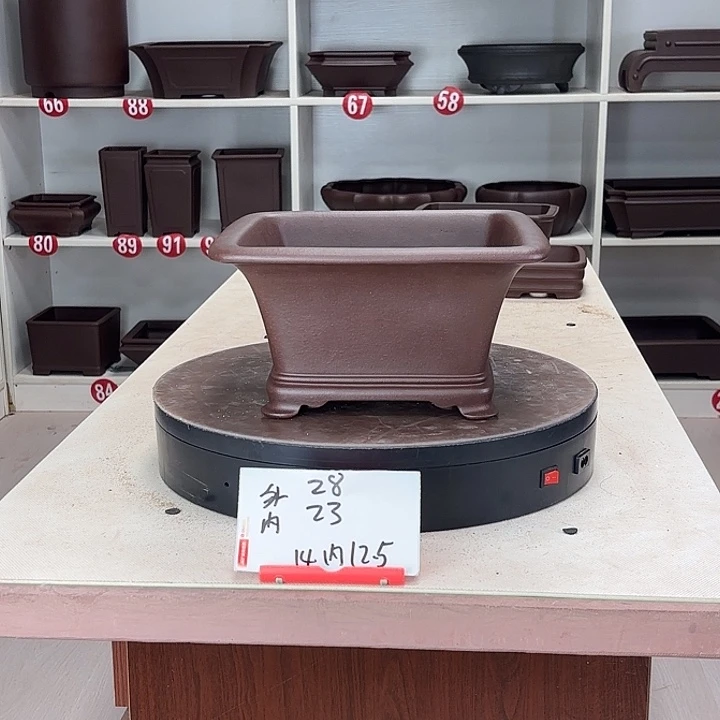 紫砂花盆四方斗盆