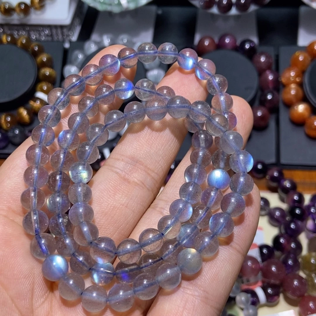 拉长石手链未镶嵌黄***财