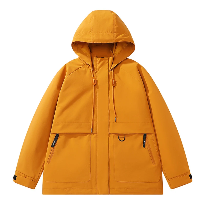 机车冲锋衣2024新款女款连帽户外三合一防水外套户外登山服潮情侣